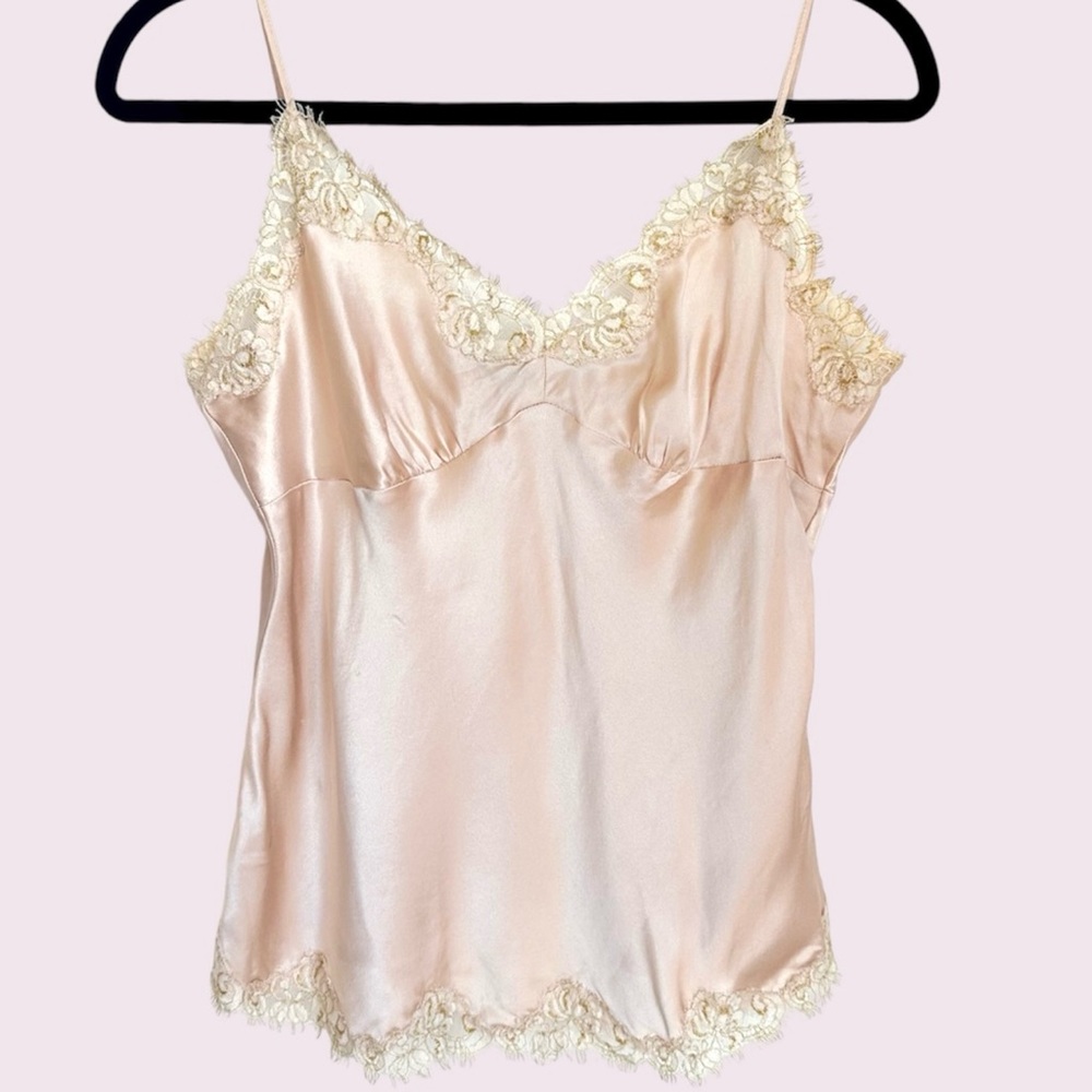 Anne Klein Cream Lace Trim Camisole